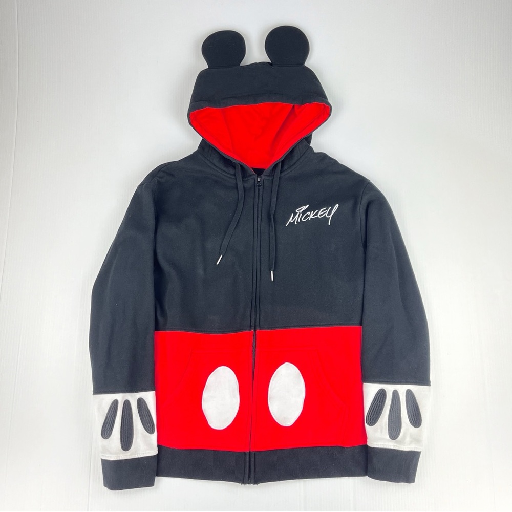 Disney Parks Mickey Mouse Ears Long Sleeve Full Zip Hoodie Hooded Jacket